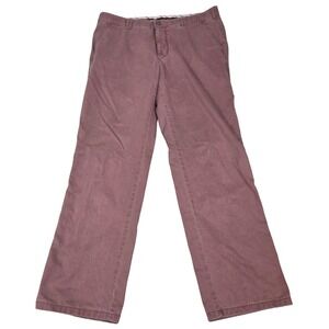 MEYER Madrid Trousers Mens 36x30 Rose Pink Chino Pants‎ Flat Front Stretch